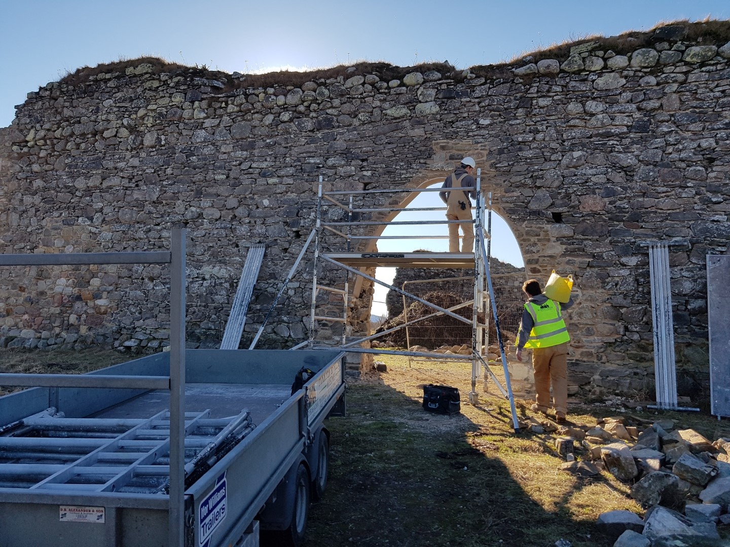 Work on the main arch