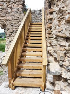 Steps up to viewing tower in the Castle
